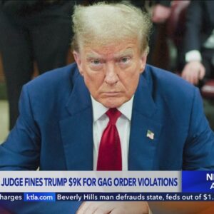 Hush money trial judge raises threat of jail as he finds Trump violated gag order, fines him $9K