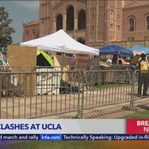UCLA cancels classes after night of violence over pro-Palestinian encampment