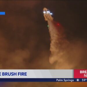 Brush fire scorches 2 acres in Los Angeles' Sepulveda Basin