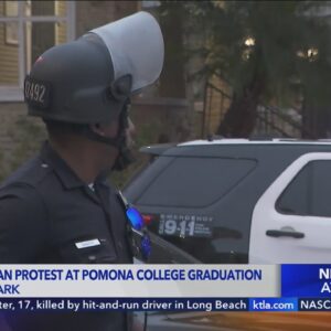 Demonstrations erupt at Pomona College graduation