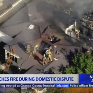 Domestic dispute leads to house fire in Southern California