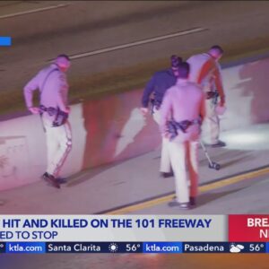 Driver flees after fatally striking pedestrian on 101 Freeway