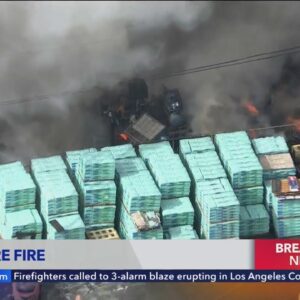 Firefighters called to 3-alarm blaze raging in Los Angeles County