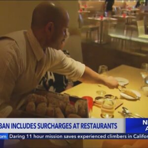 New California law will ban restaurant surcharges on customer bills, other fees