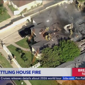 House catches fire after domestic disturbance in Southern California