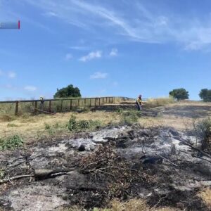 Fire crews extinguish quarter-acre grass fire southwest of Ballard Tuesday afternoon