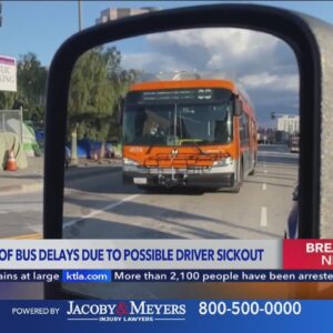 LA Metro bus lines could see delays due to possible driver "sickout"