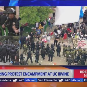 Police clear pro-Palestinian encampment at UC Irvine, protestors arrested