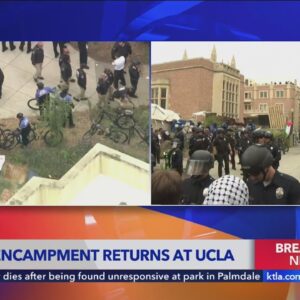 Police move-in on new protest encampment at UCLA