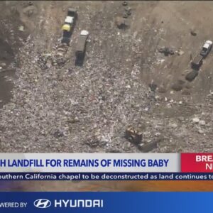 Police search landfill for missing 3-week-old infant