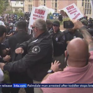 Police swiftly clear new pro-Palestinian protest encampment at UCLA