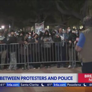 Pro-Palestinian protesters at UCLA refuse orders to disperse