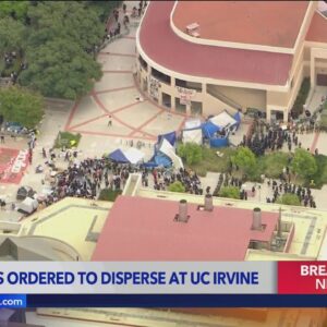 Protesters at UCI ordered to disperse