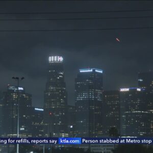 SpaceX rocket with spy satellites seen over downtown L.A.