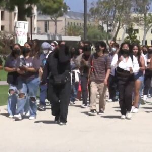 UCSB students walk out and camp out in protest