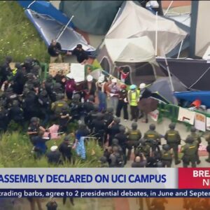 Unlawful assembly declared on UCI campus