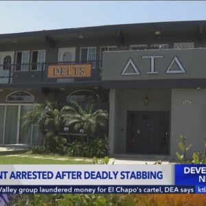 Man arrested in fatal stabbing of burglary suspect outside USC frat house