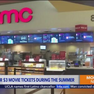 AMC Theaters to offer $3 movie tickets during the summer