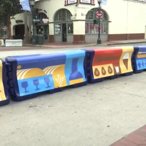 Barriers turn to art in Santa Barbara