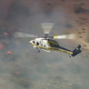 Brush fire erupts in remote area of Los Angeles County