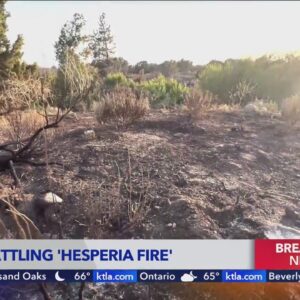 Crews battling challenging brushfire in Hesperia