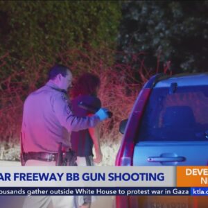 Driver injured after car-to-car BB gun shooting on 10 Freeway 