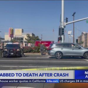 Driver stabbed to death after crash at South Bay intersection