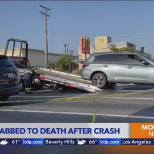 Driver stabbed to death following crash at South Bay intersection