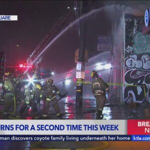 Fire erupts at same L.A. church for 2nd time this week