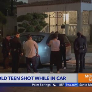 Girl, 15, struck by gunfire while inside car in Los Angeles