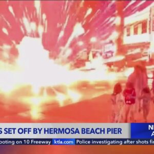 Illegal fireworks launched from Hermosa Beach pier