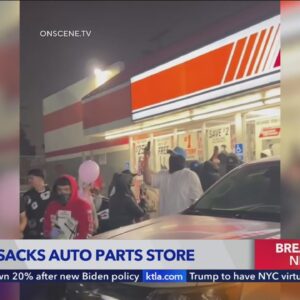 Looters break into Auto Zone following street takeover report in L.A.