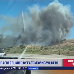 Massive brush fire near 5 Freeway in Gorman forces evacuations