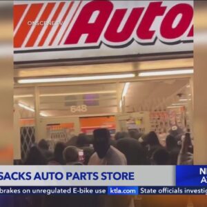 Mob ransacks auto parts store in Vermont Vista neighborhood of L.A.