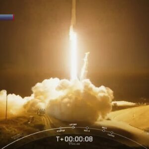 SpaceX Falcon 9 launch from Vandenberg Space Force Base illuminates sky