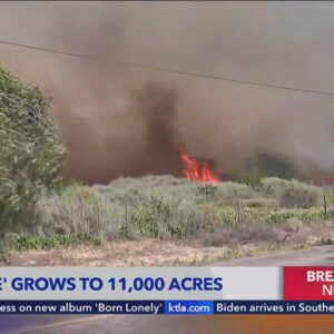 'Post Fire' grows to 11,000 acres as high winds make firefight difficult