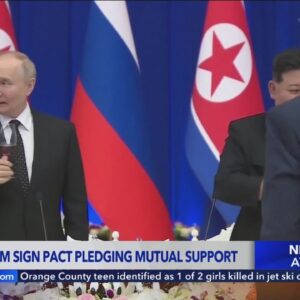 Putin, Kim sign pact pledging mutual support
