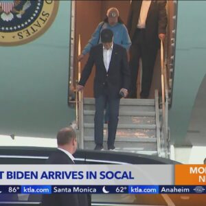 Biden arrives in Southern California ahead of downtown Los Angeles fundraiser