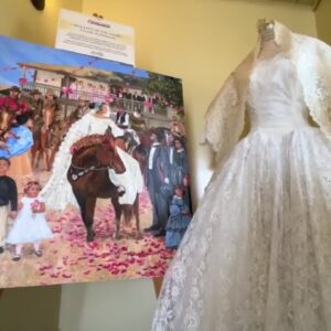 Vintage wedding gowns fill Olivas Adobe during Brides & Bell Towers exhibit