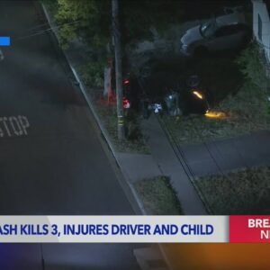 Violent crash kills, 3 injured driver and child in Monterey Park
