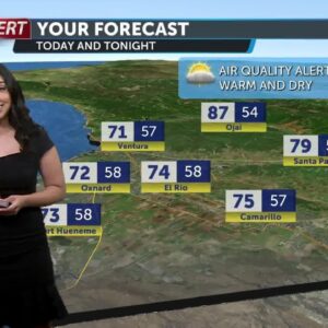 Warm weather continues into Monday