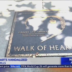 Woodland Hills Walk of Hearts plaques stolen