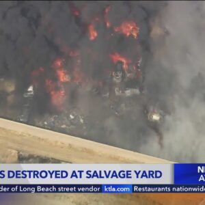 1,500 cars burn in SoCal junkyard