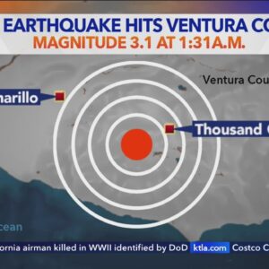 3.1 magnitude quake rattles Ventura County overnight