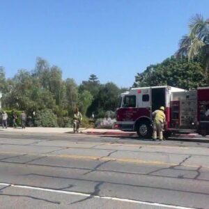 Santa Barbara City Fire Department responding to gas leak on Cliff Drive Wednesday