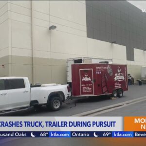 Employee leapt out of stolen trailer during wild pursuit that ended in crash