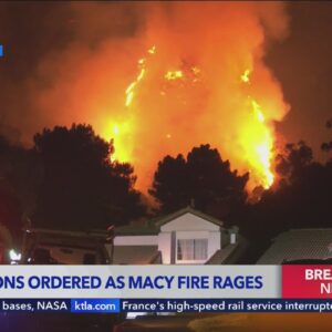 Evacuations in place as 'Macy Fire' rages in Riverside County