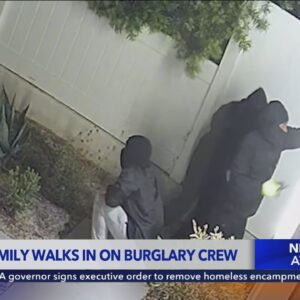 Family walks in on four men burglarizing their Encino home