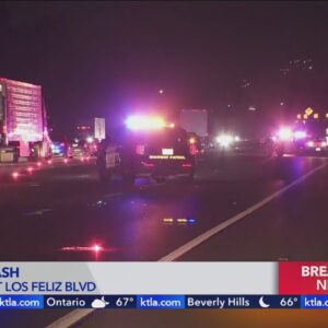 Fatal crash prompts lane closures on 5 Freeway near Griffith Park