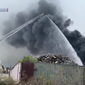 Garbage fire threatening homes in Saticoy